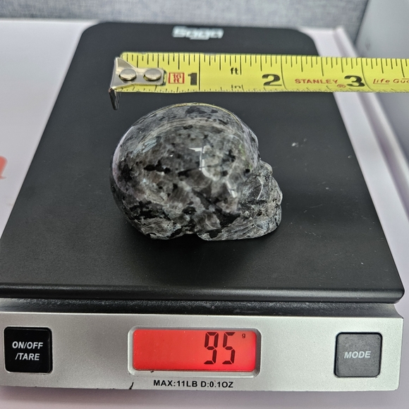 Larvakite Crystal Skull - Picture 7 of 7